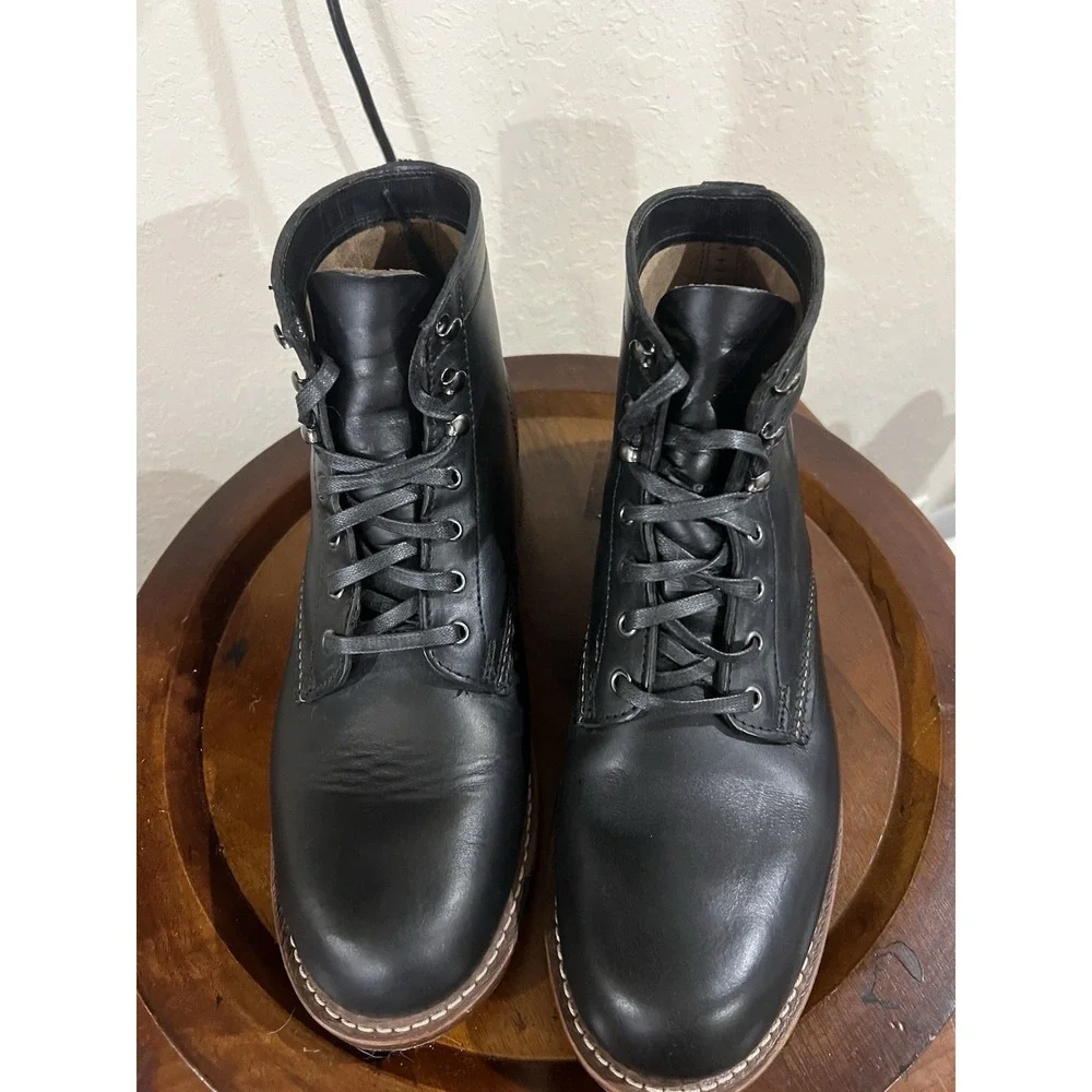 Wolverine 1000 Mile Cap Toe Work Boots Leather BlackUSA  Vibram Lace‎ Up 10 D